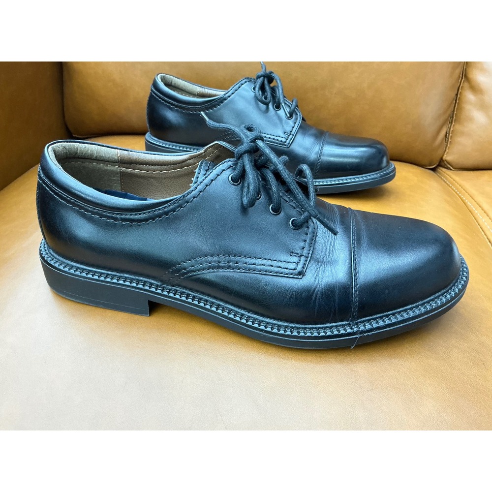 Dockers Gordon Dress Shoes Mens 9M Black Cap Toe Leather 90-2214